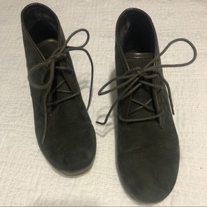 Olive Green Sneaker Wedges